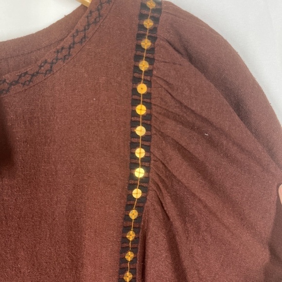 Ulla Johnson Dress Betti Andorra 100% Silk Embroidered Sequin Batwing Size 0 NWT - Picture 8 of 10